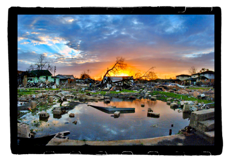 Photograph, "Sunrise 9th Ward New Orleans", by Hurricane Katrina survivor Donn Young